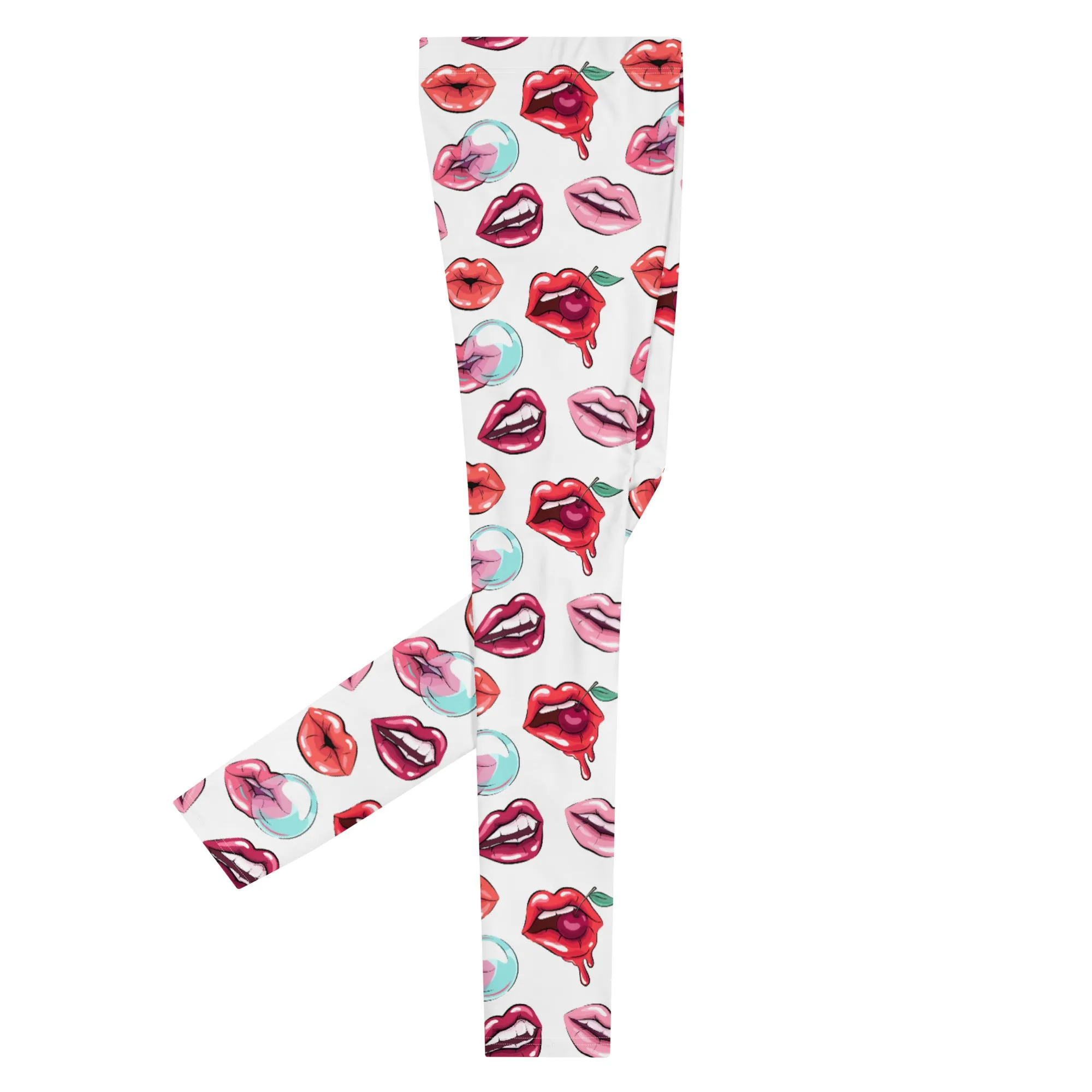 Pop Art Lips Men’s Leggings – Bold, Playful, and Perfect for Making a Statement