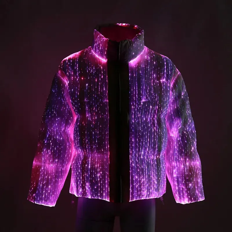 Premium end Technology LED Fiber Optic Light-Up Jacket Luminous Warm Coat for Men | JXT-1111