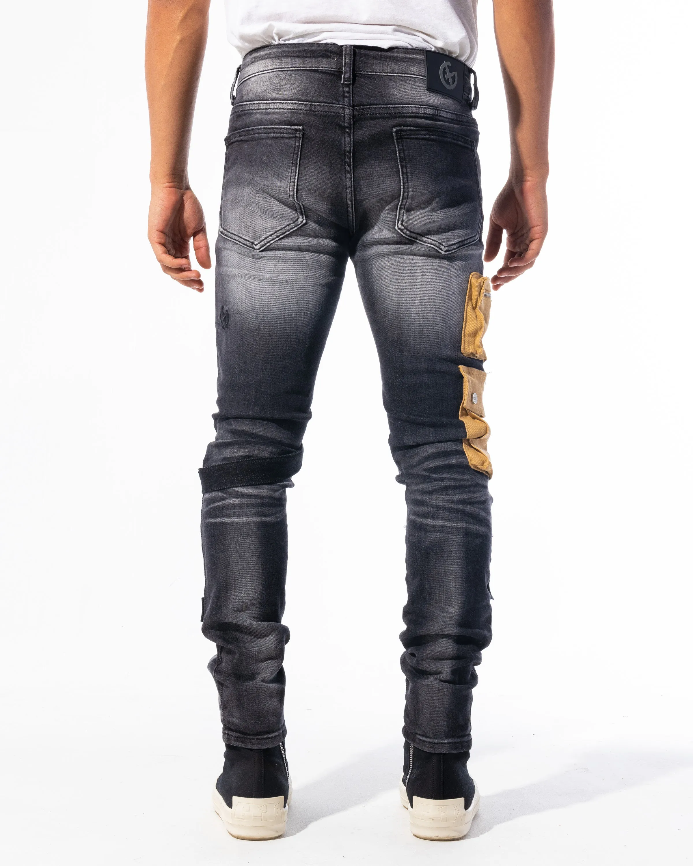 "ALL THE SMOKE" DENIM (MIDNIGHT/SLATE COMBO WASH)