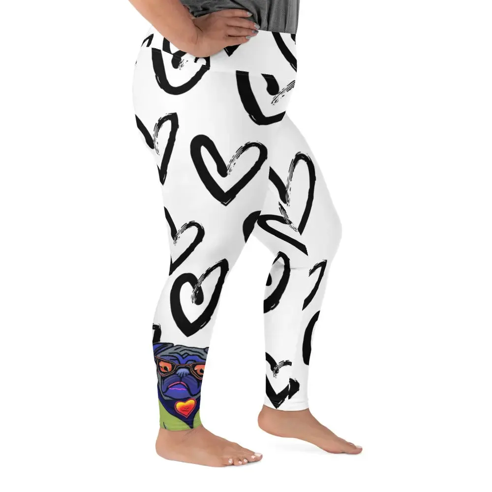 "Dog Lovers" Collection - All-Over Print Plus Size Leggings