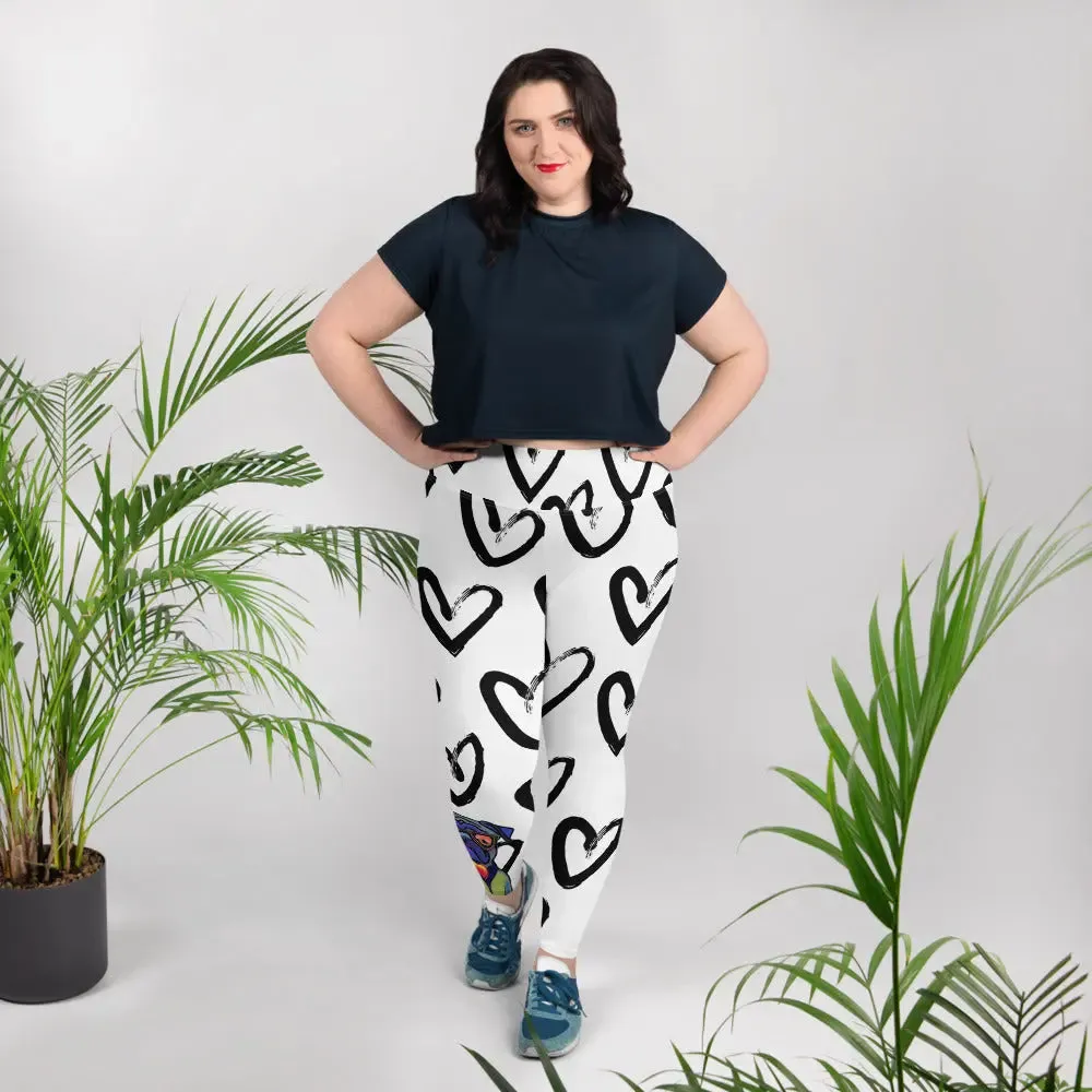 "Dog Lovers" Collection - All-Over Print Plus Size Leggings