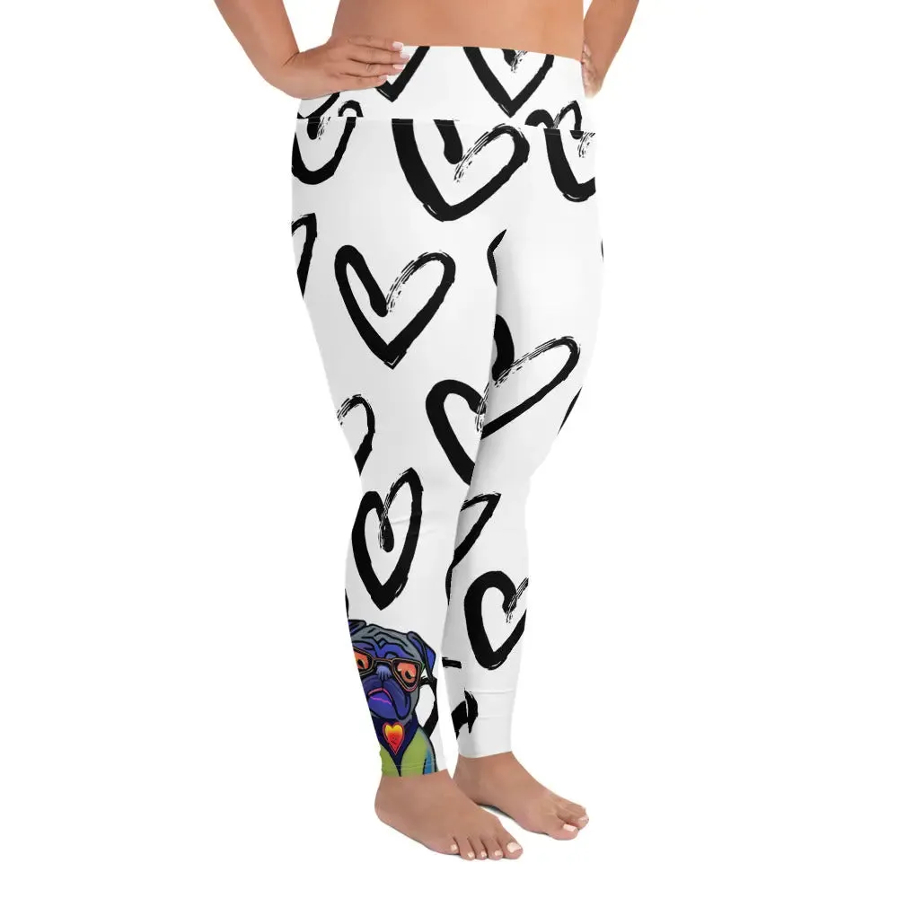 "Dog Lovers" Collection - All-Over Print Plus Size Leggings