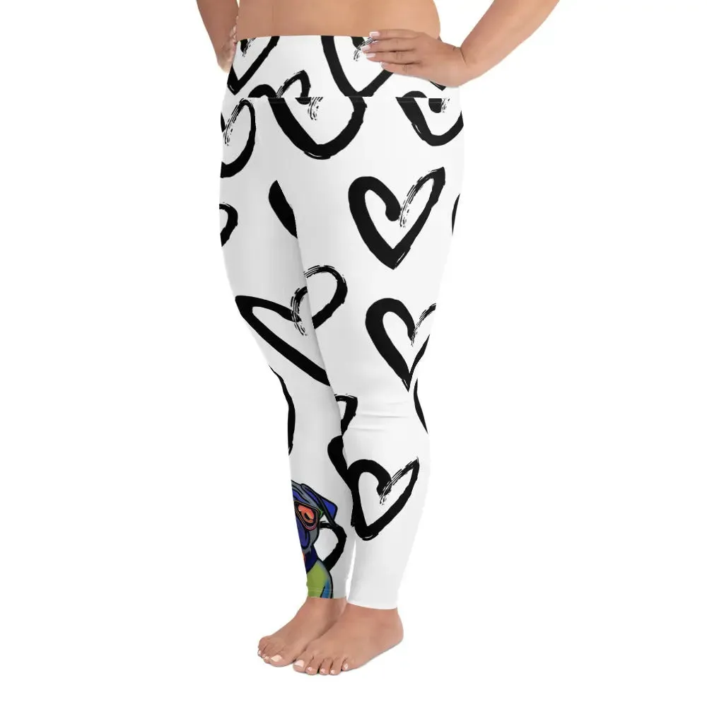 "Dog Lovers" Collection - All-Over Print Plus Size Leggings