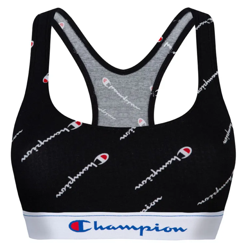 Racer Top Classic Crop Top Bra Black - Champion