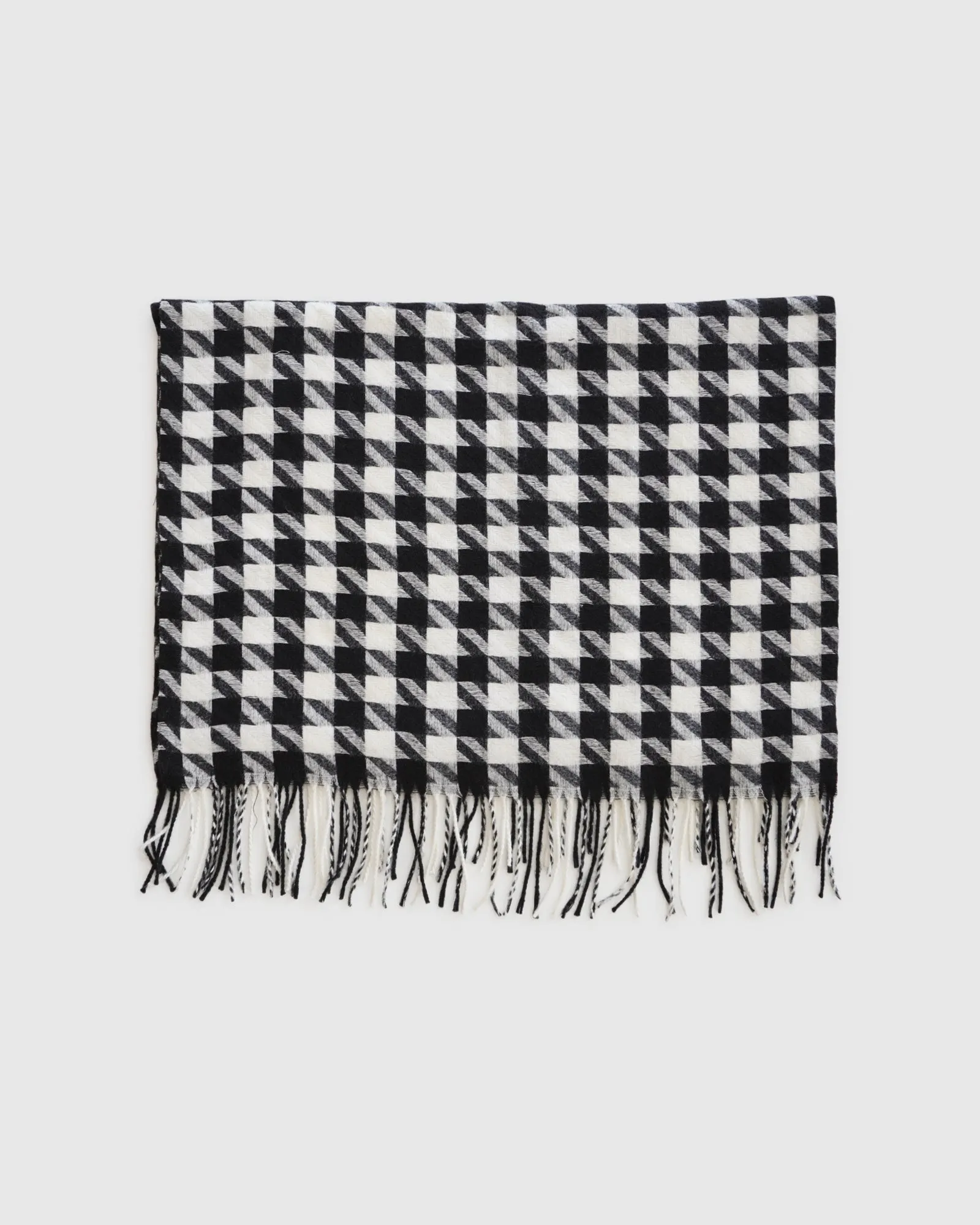 Return To Sender Houndstooth Scarf - Black/White