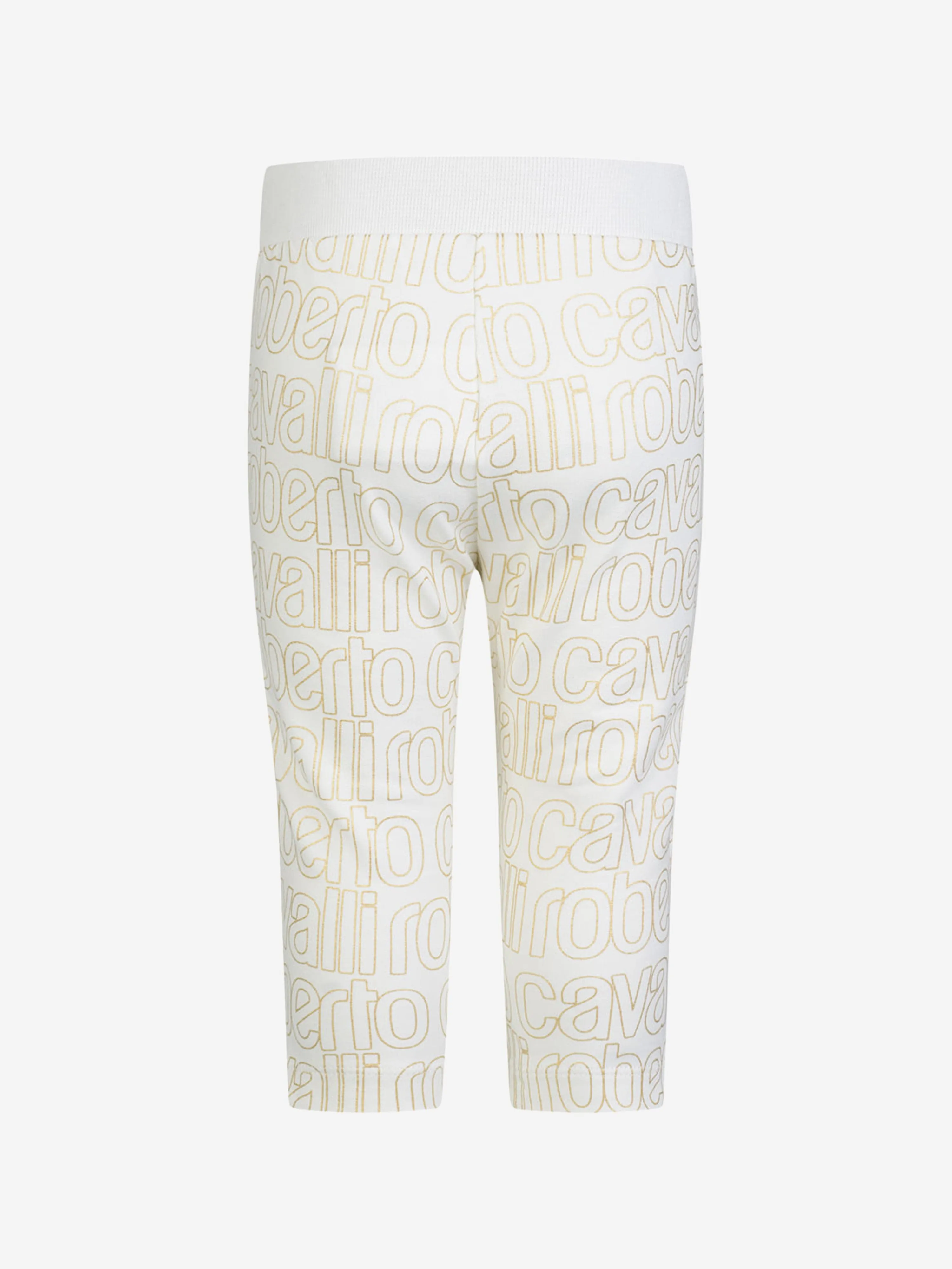 Roberto Cavalli Baby Girls Ivory & Logo Leggings