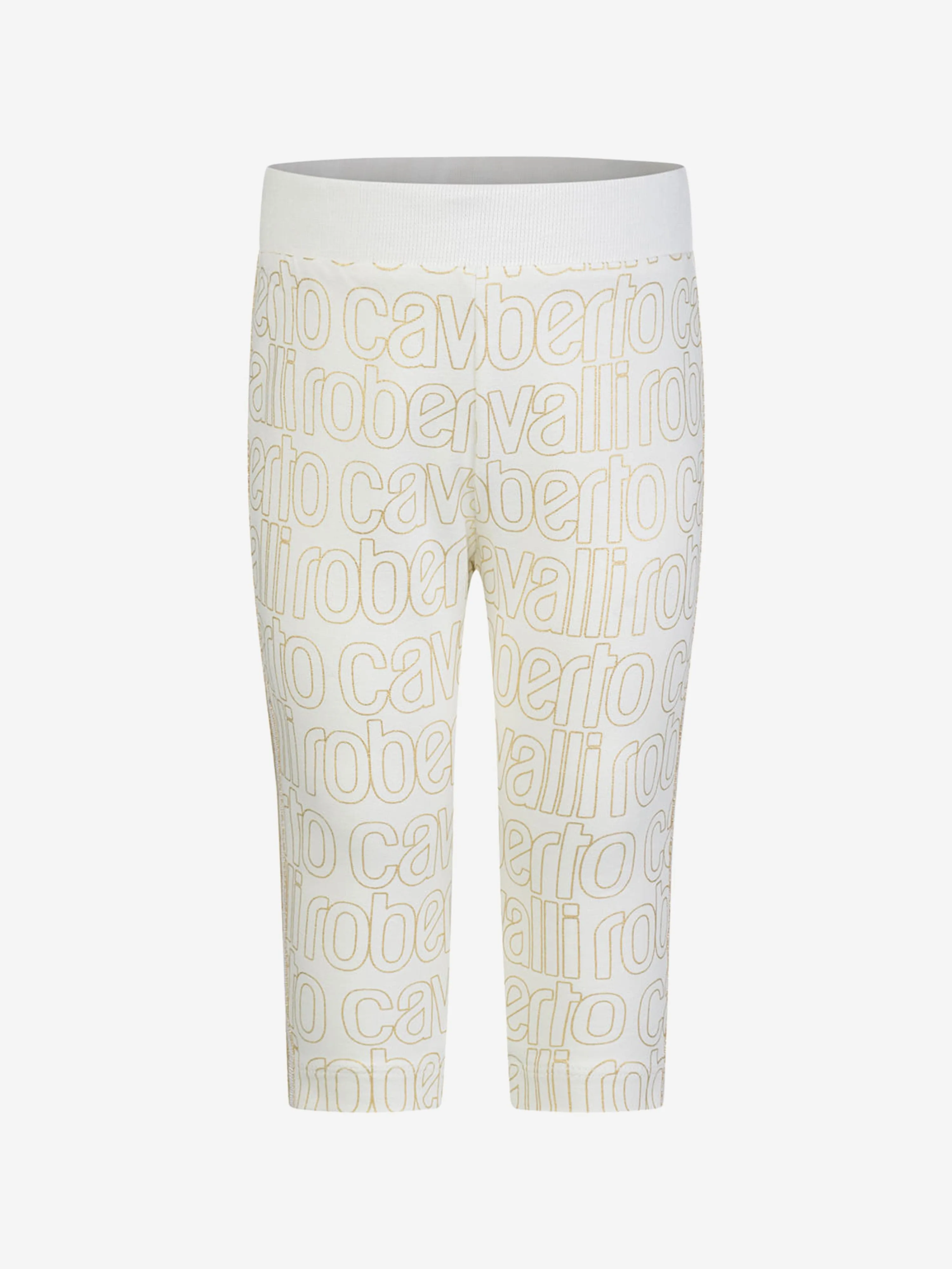 Roberto Cavalli Baby Girls Ivory & Logo Leggings