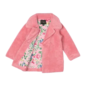 ROCK YOUR BABY - PINK FAUX SHERPA JACKET