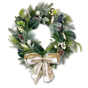 Rustic Glam Winter Wreath – Premium Holiday Door Decor