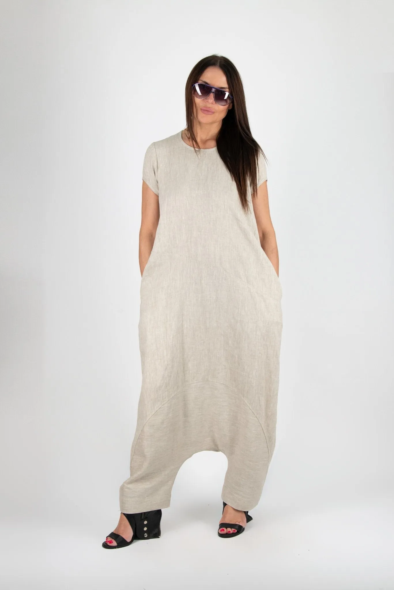 RUTH Harem Linen Jumpsuit