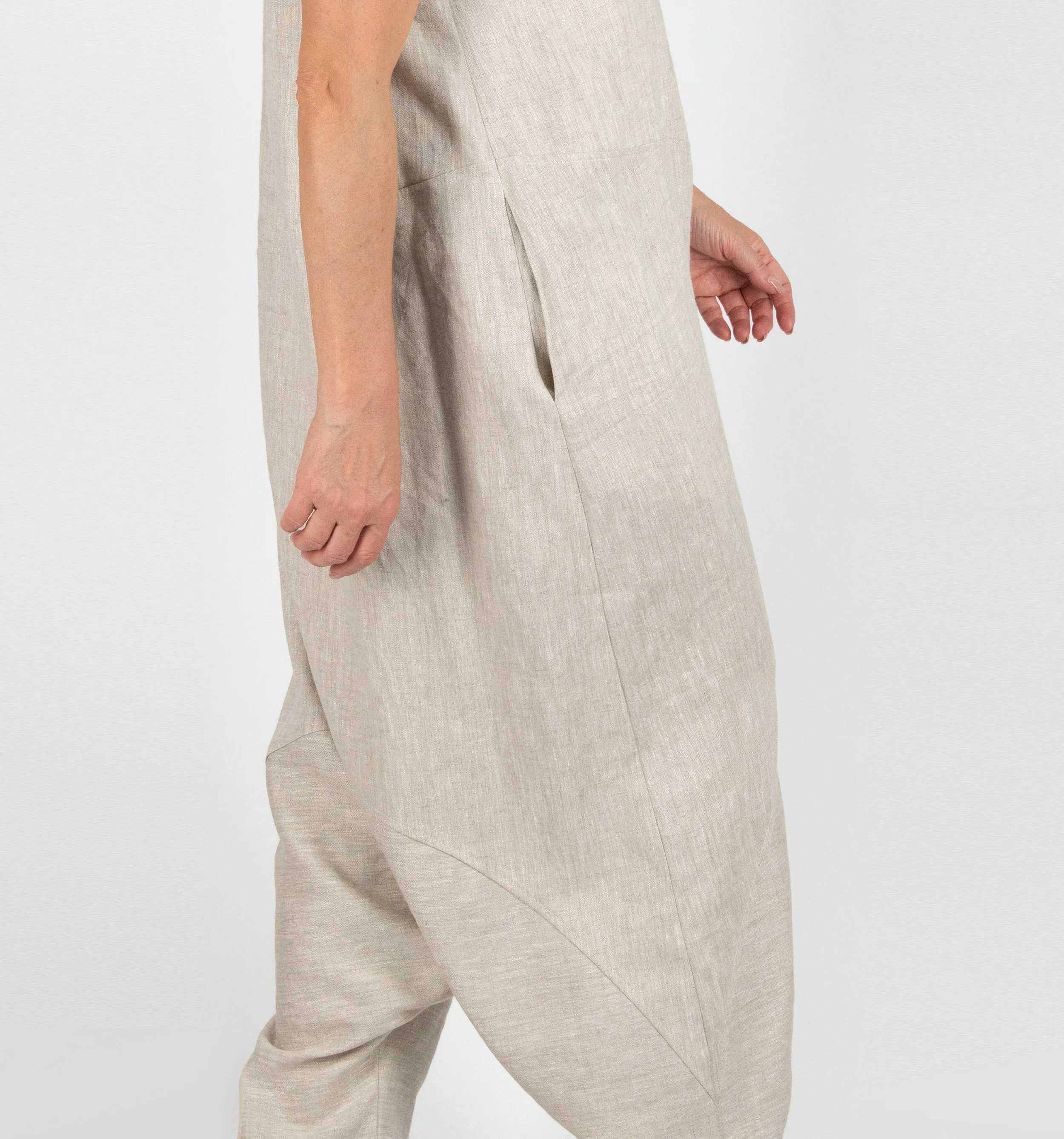 RUTH Harem Linen Jumpsuit