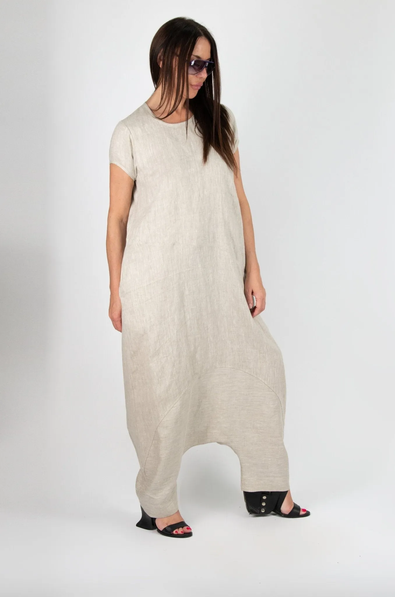 RUTH Harem Linen Jumpsuit