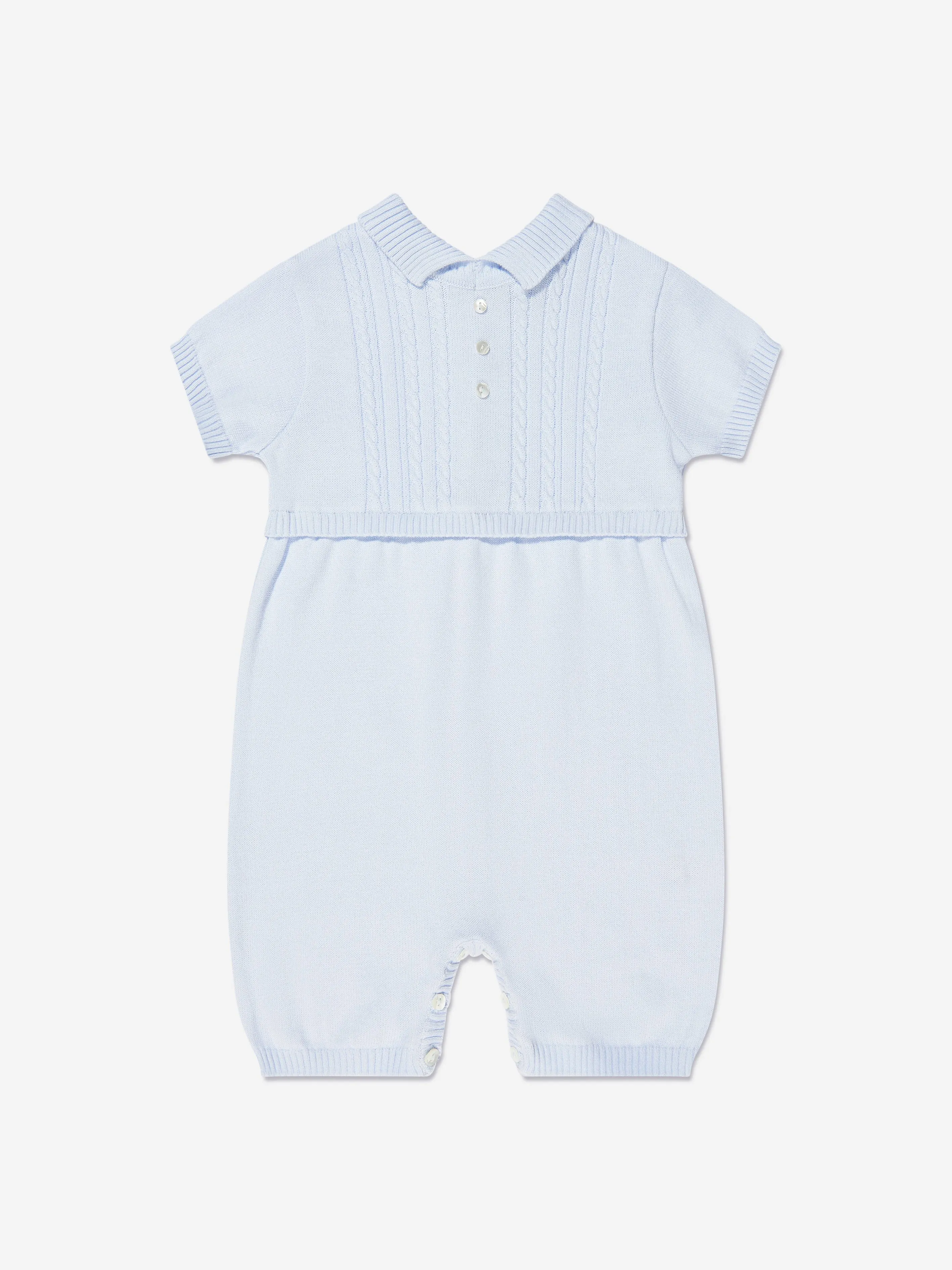 Sarah Louise Baby Boys Romper And Hat Set in Blue