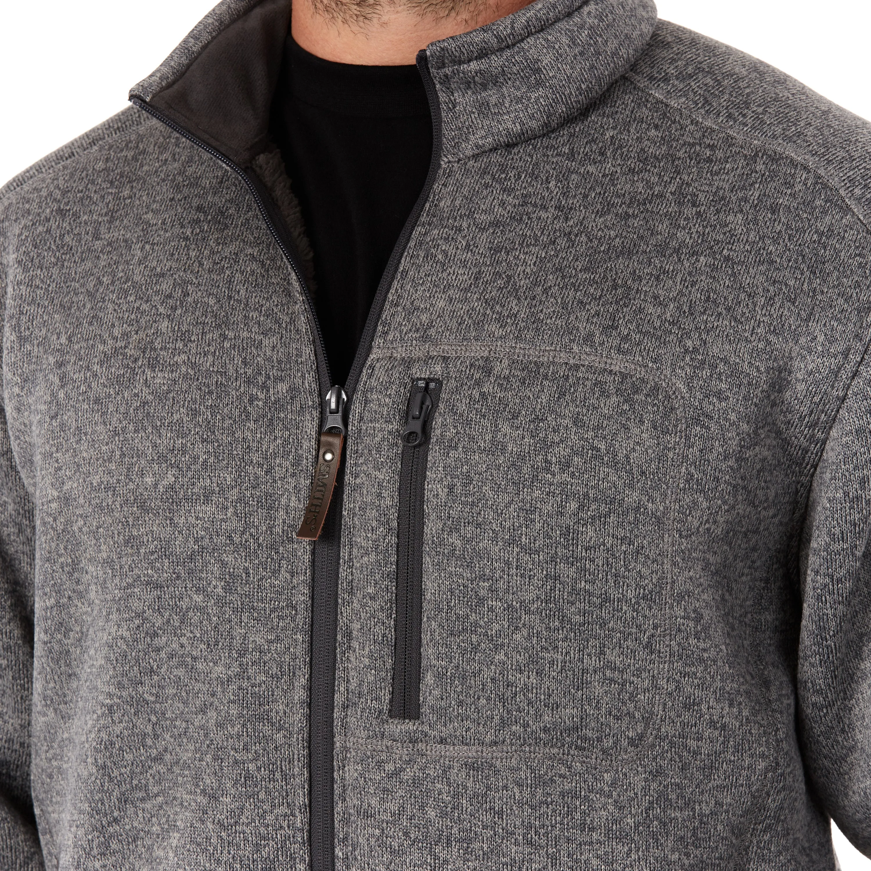 SHERPA-LINED SWEATER FLEECE FULL ZIP JACKET