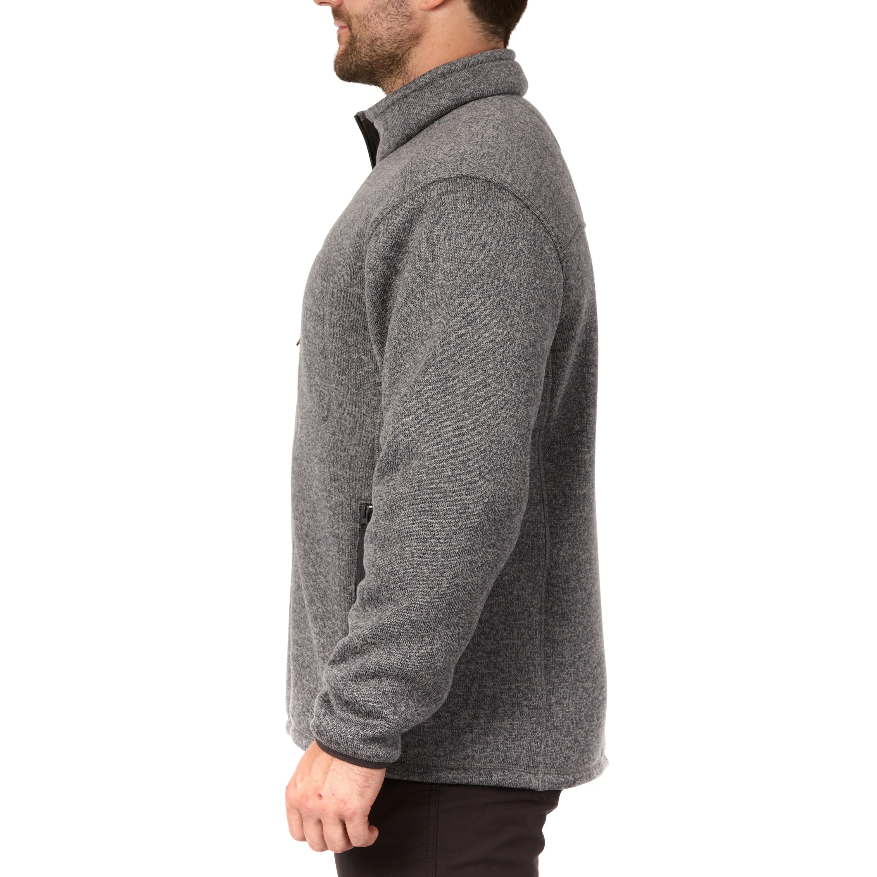 SHERPA-LINED SWEATER FLEECE FULL ZIP JACKET