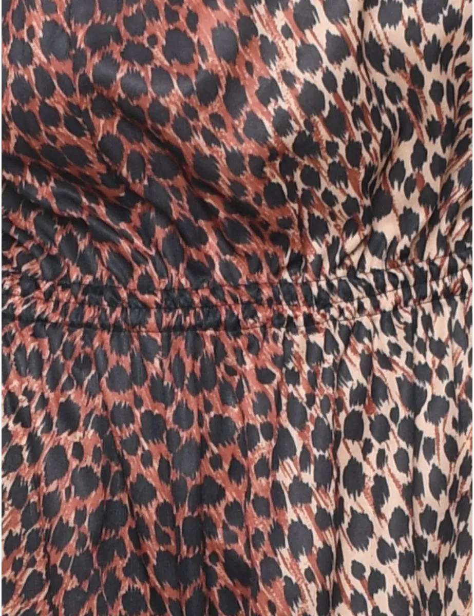 Strapless Animal Print Jumpsuit - M