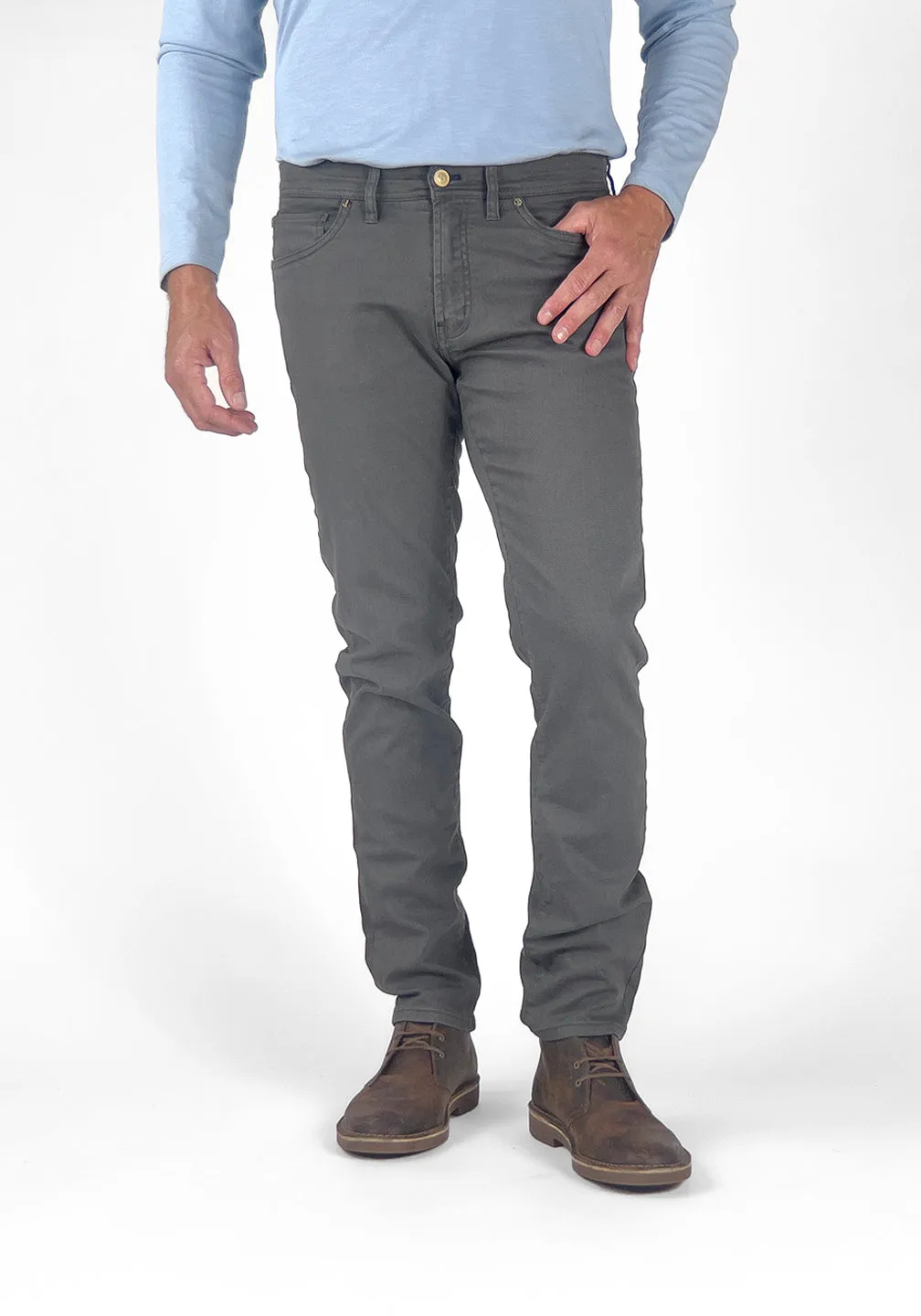 Stretch Slub Denim Slim Fit 5 Pocket Jeans