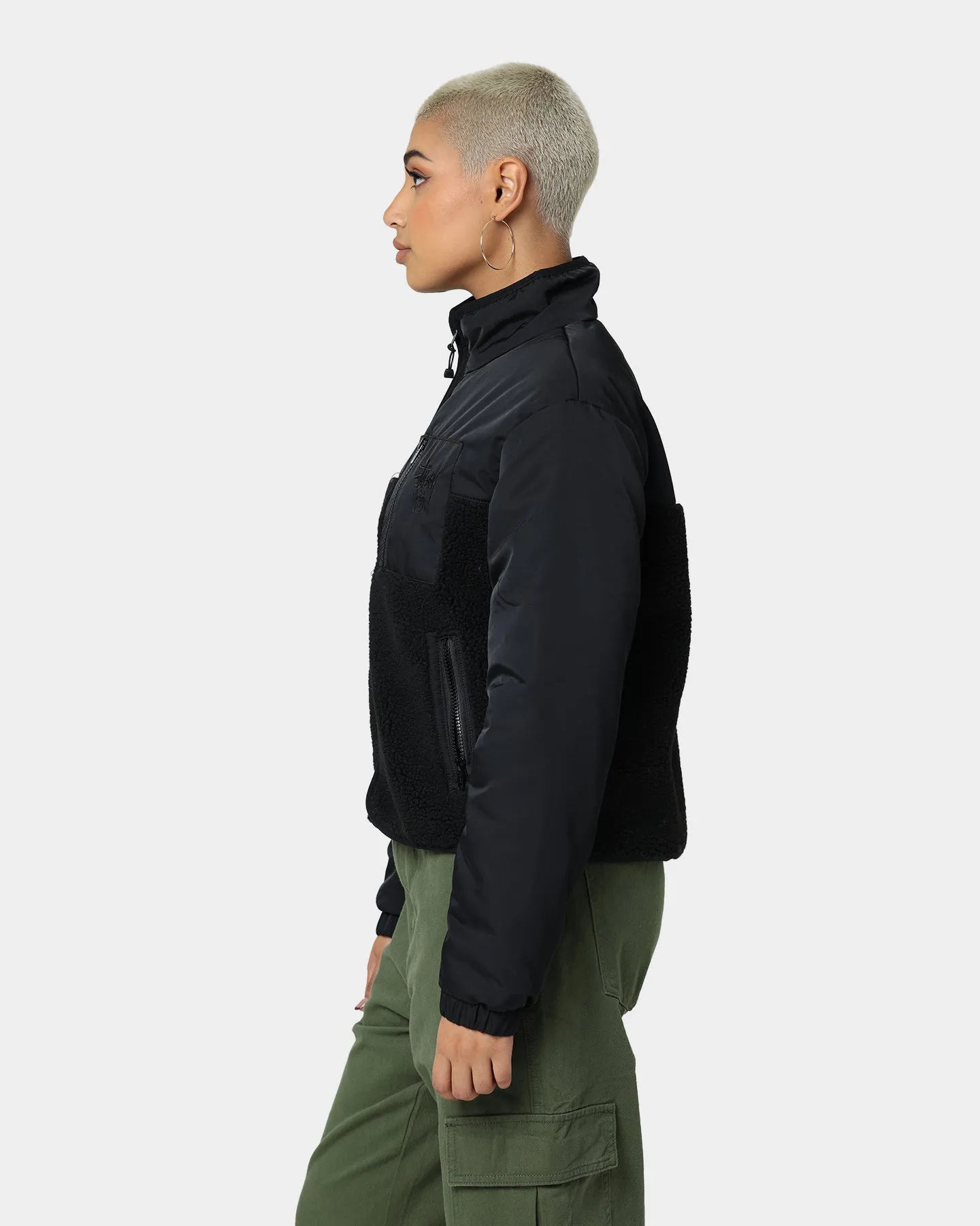 Stussy Women's Fairway Sherpa Jacket Black