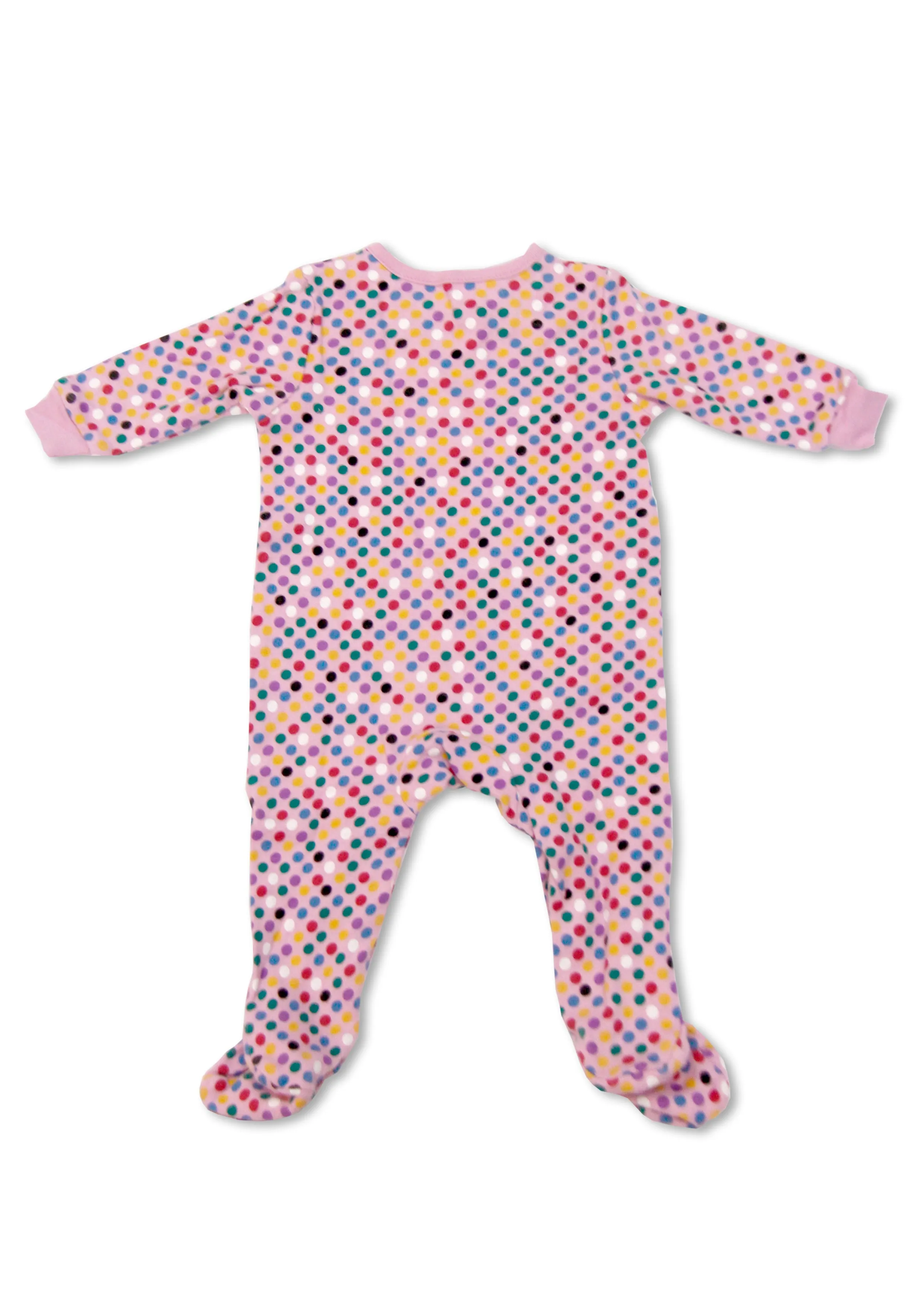 TeePeeTo Polkadots Girl Romper with Footie Sleepwear