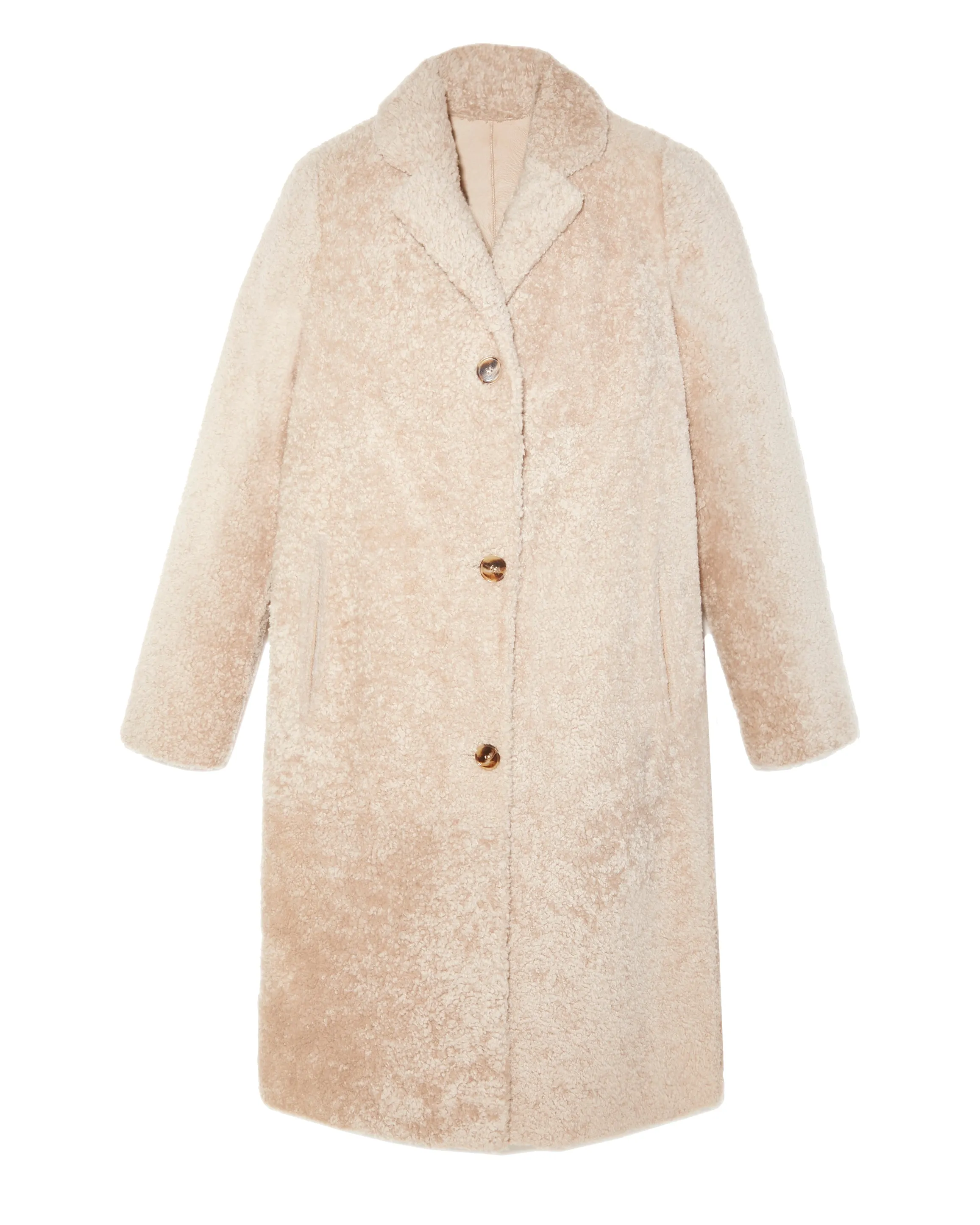 The Landen Button Down Shearling Coat