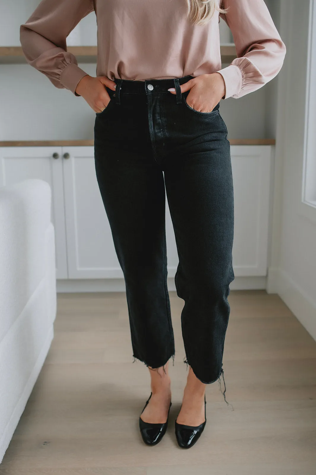 The Tyler Vintage Straight Crop Denim by ÉTICA - Black Rock