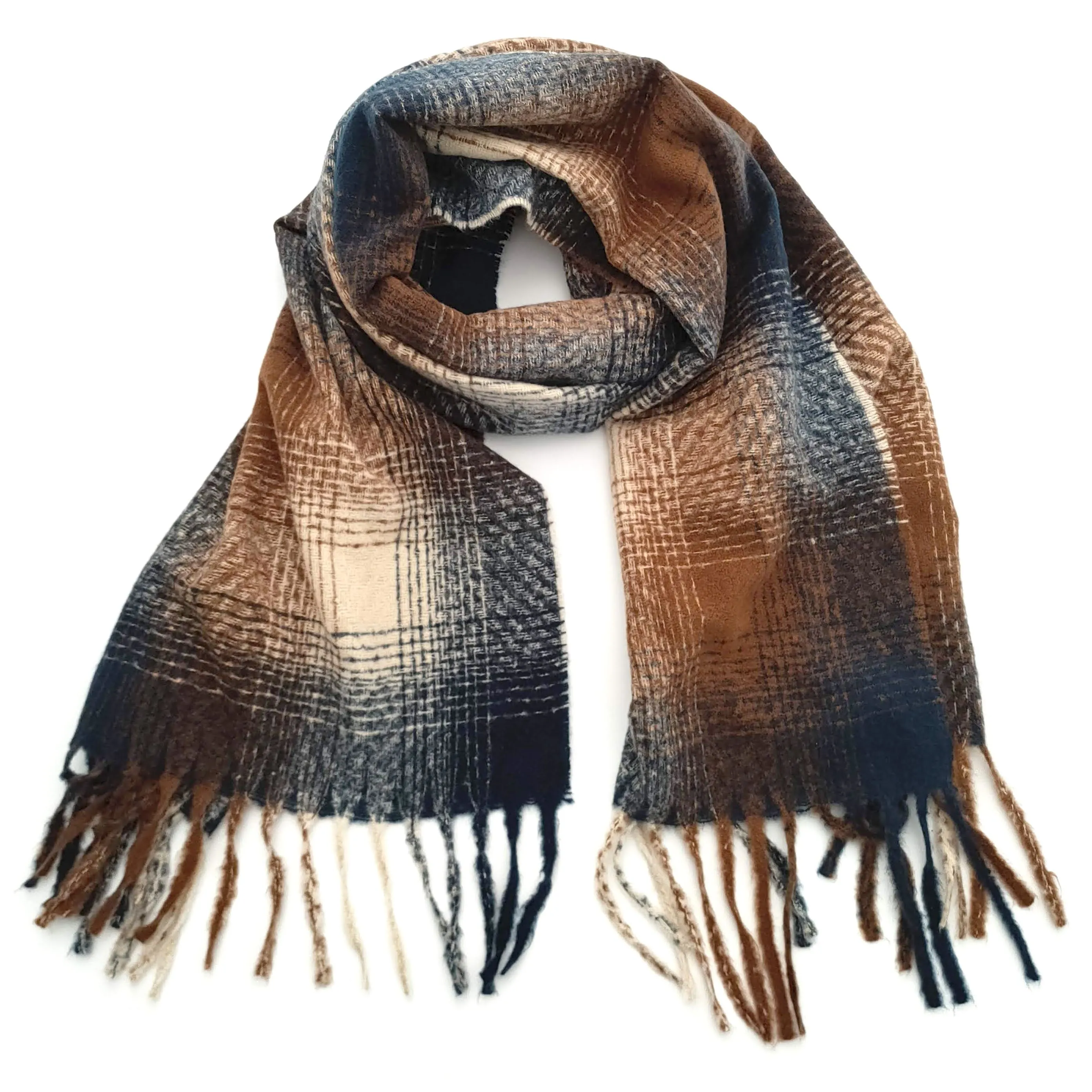 Thick Check Tartan Scarf