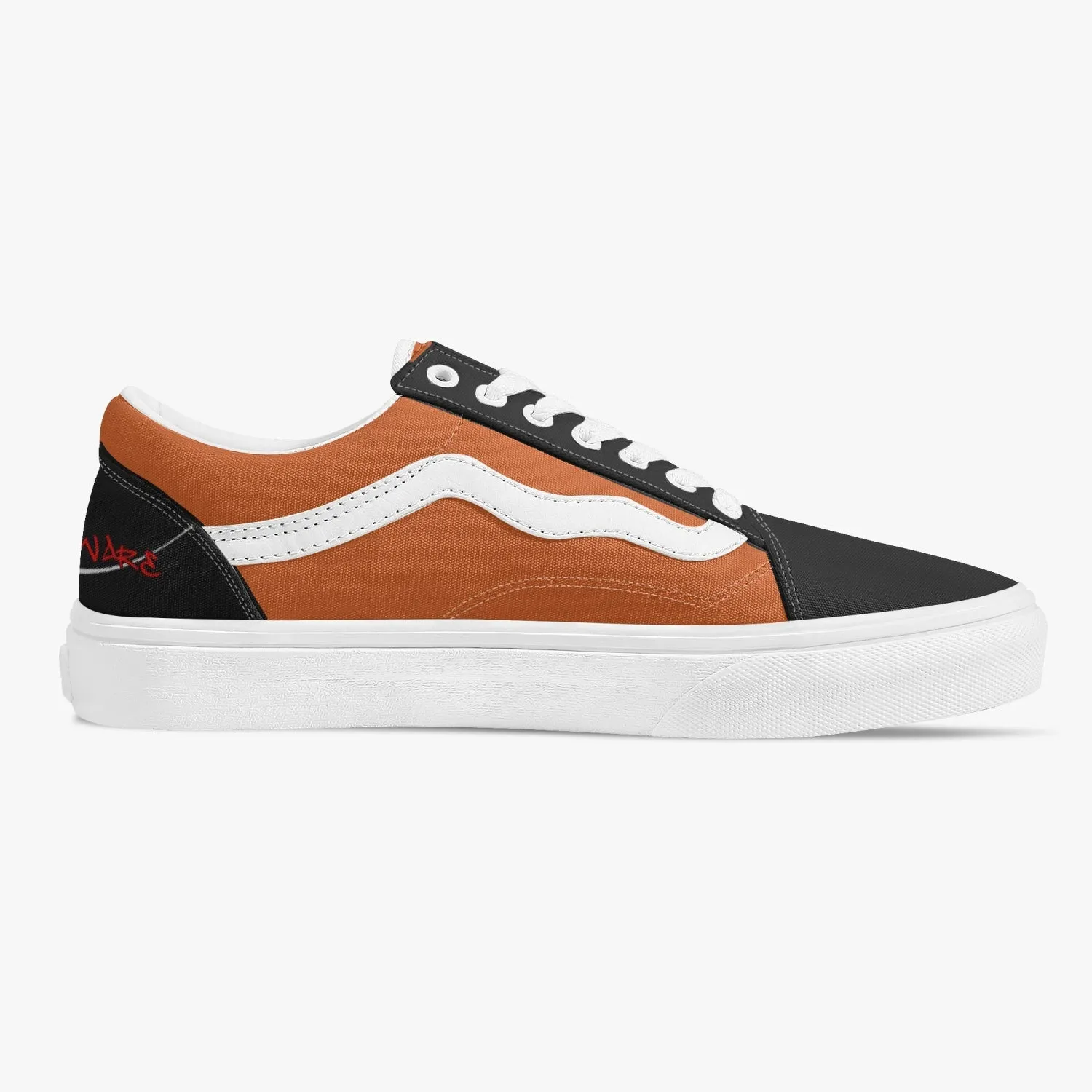 Trendy Low-Top Canvas Sneakers Orange