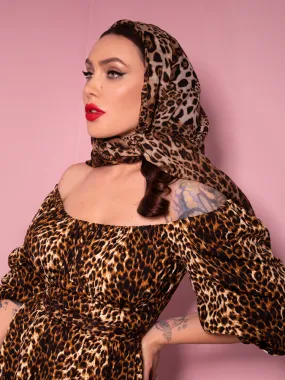 Vintage Style Leopard Print Scarf - Vixen by Micheline Pitt