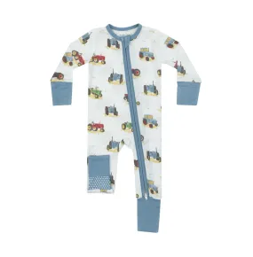 Vintage Tractors 2 Way Zipper Romper