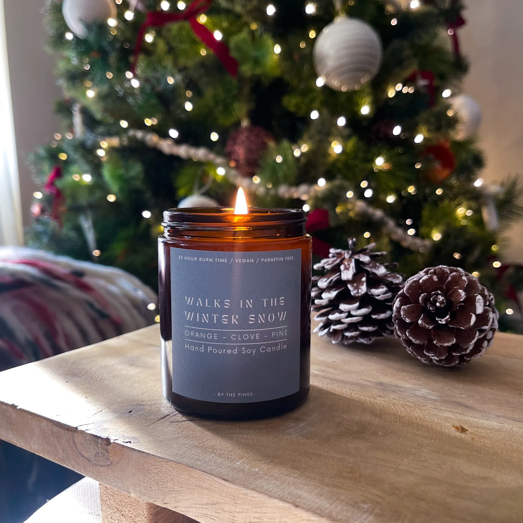 Walks in the Winter Snow Christmas Candle