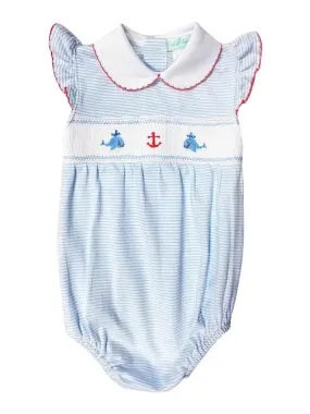 Whales Smocked Romper