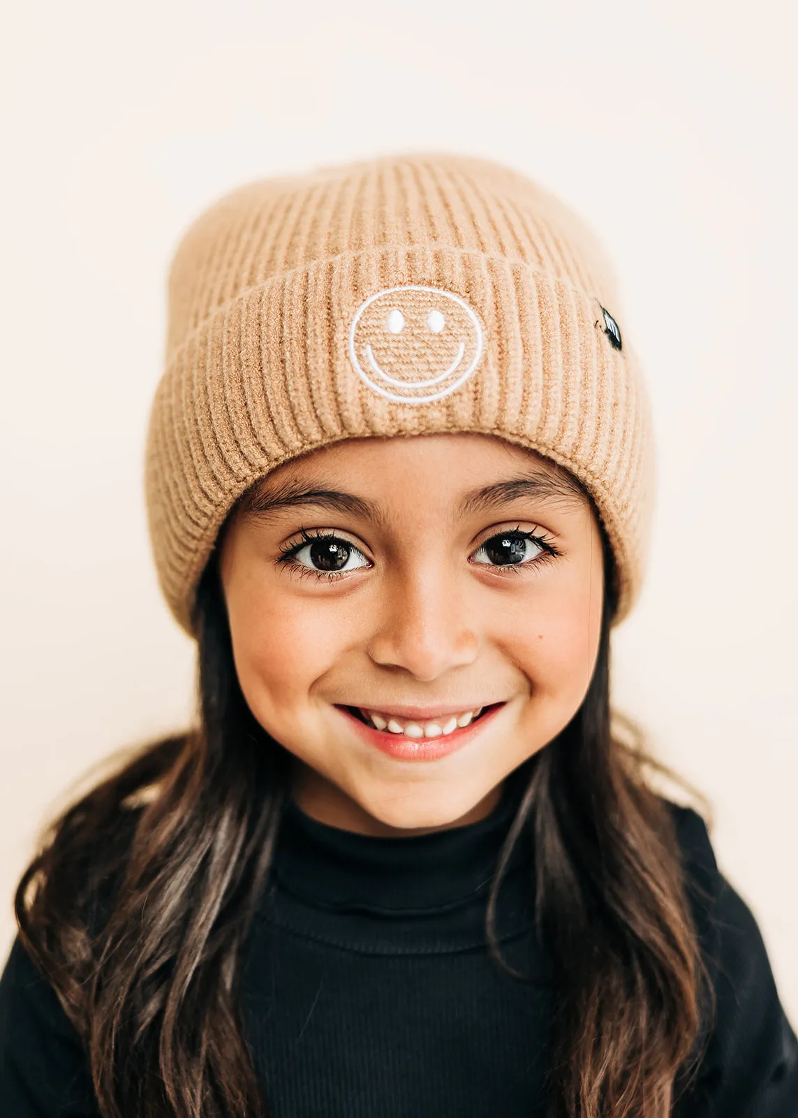 Wheat Smiley Beanie