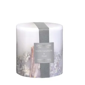 White Cashmere & Pear - Scented Pillar Candle