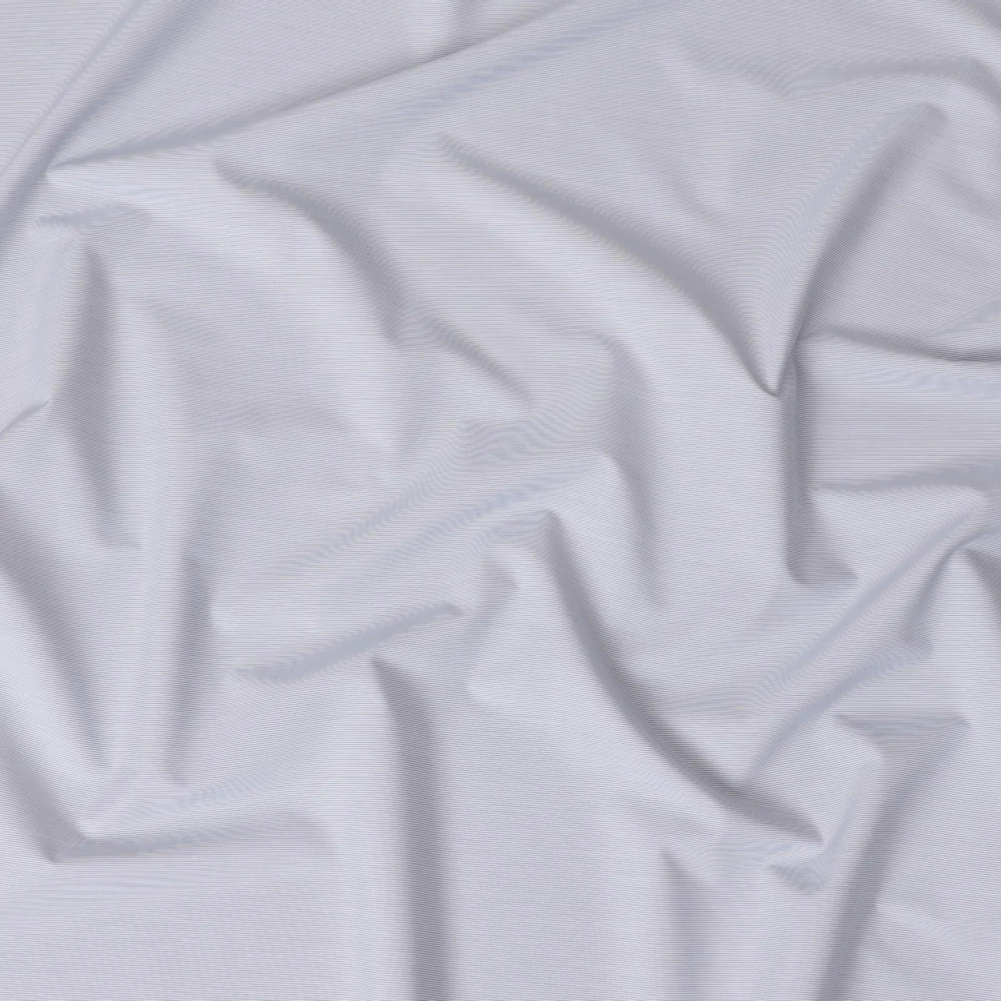 White Premium pure 100% Swiss cotton shirting fabric with blue stripe design-D14680