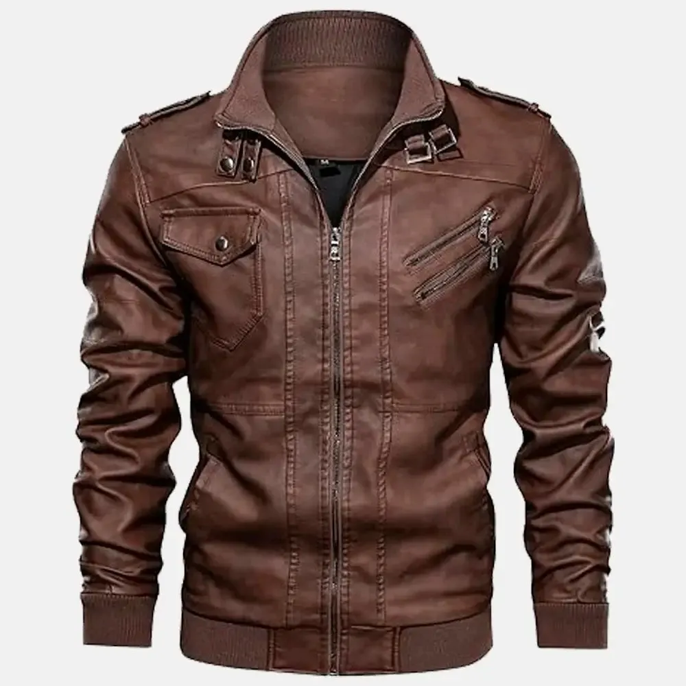 Wilderness Removable Hooded Leather Jacket