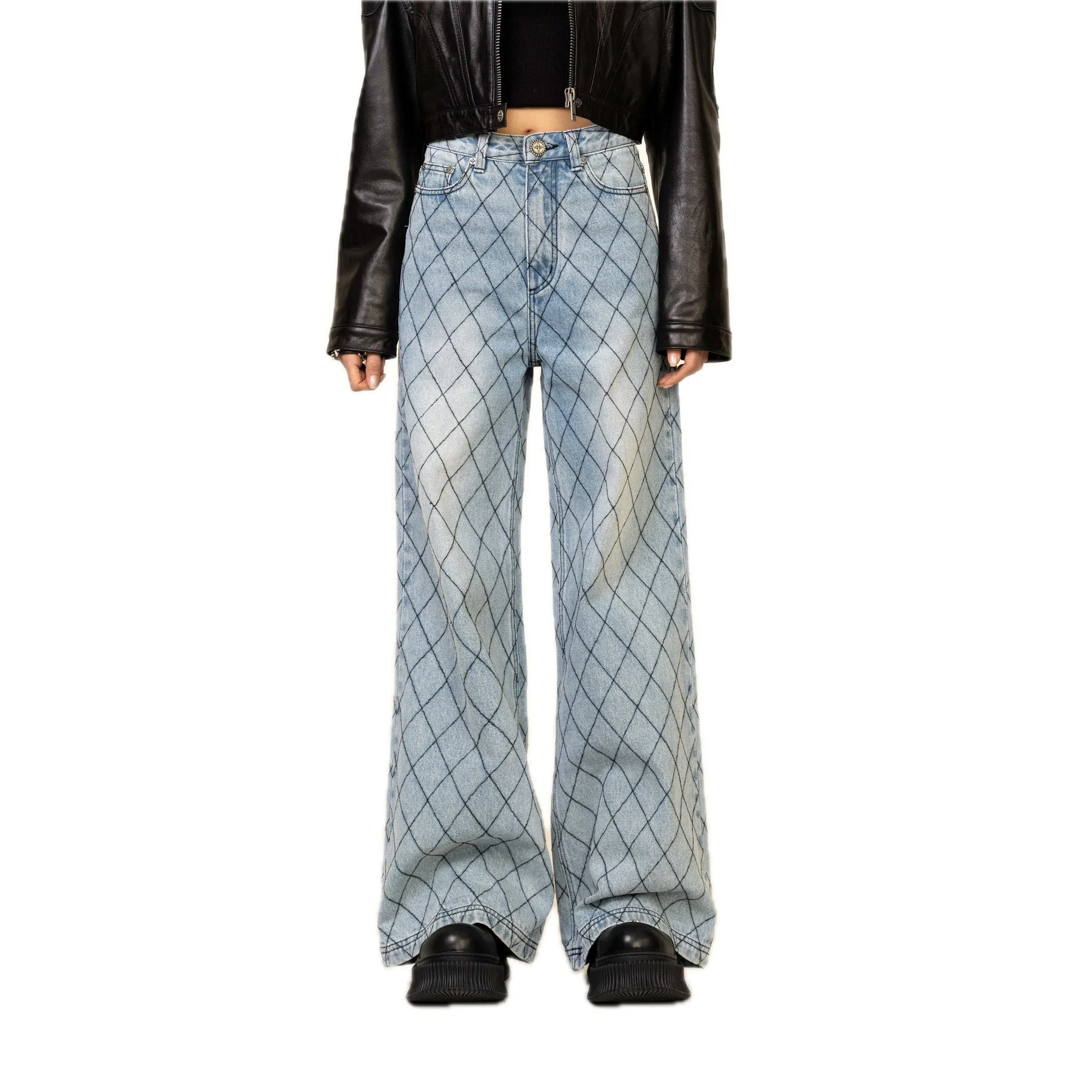 WildWorld Fence Loose Blue Denim Jeans