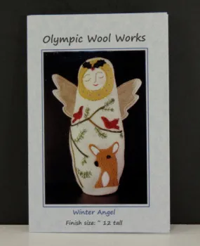 Winter Angel Wool Applique Paper Pattern