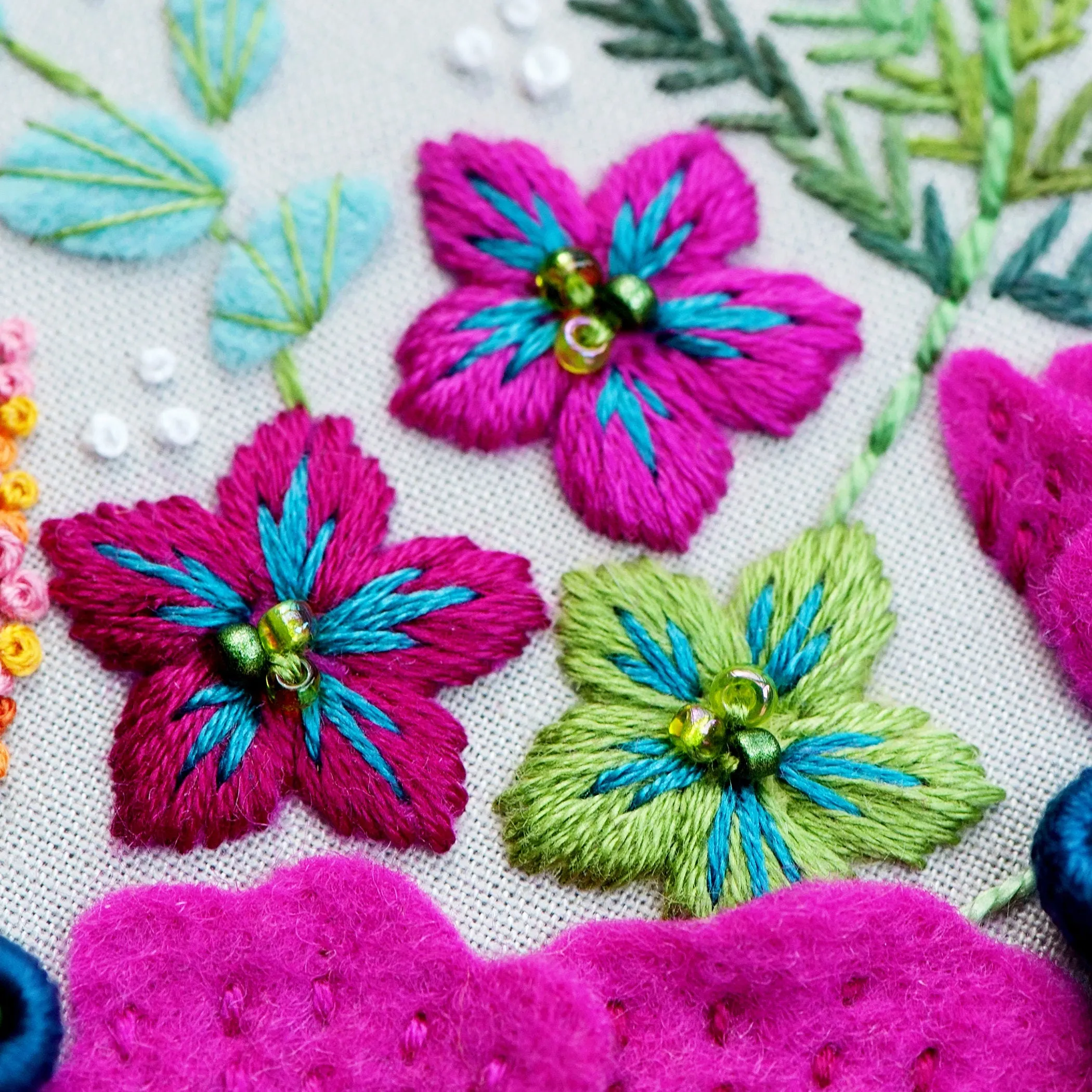 Winter Bouquet Embroidery PDF Pattern