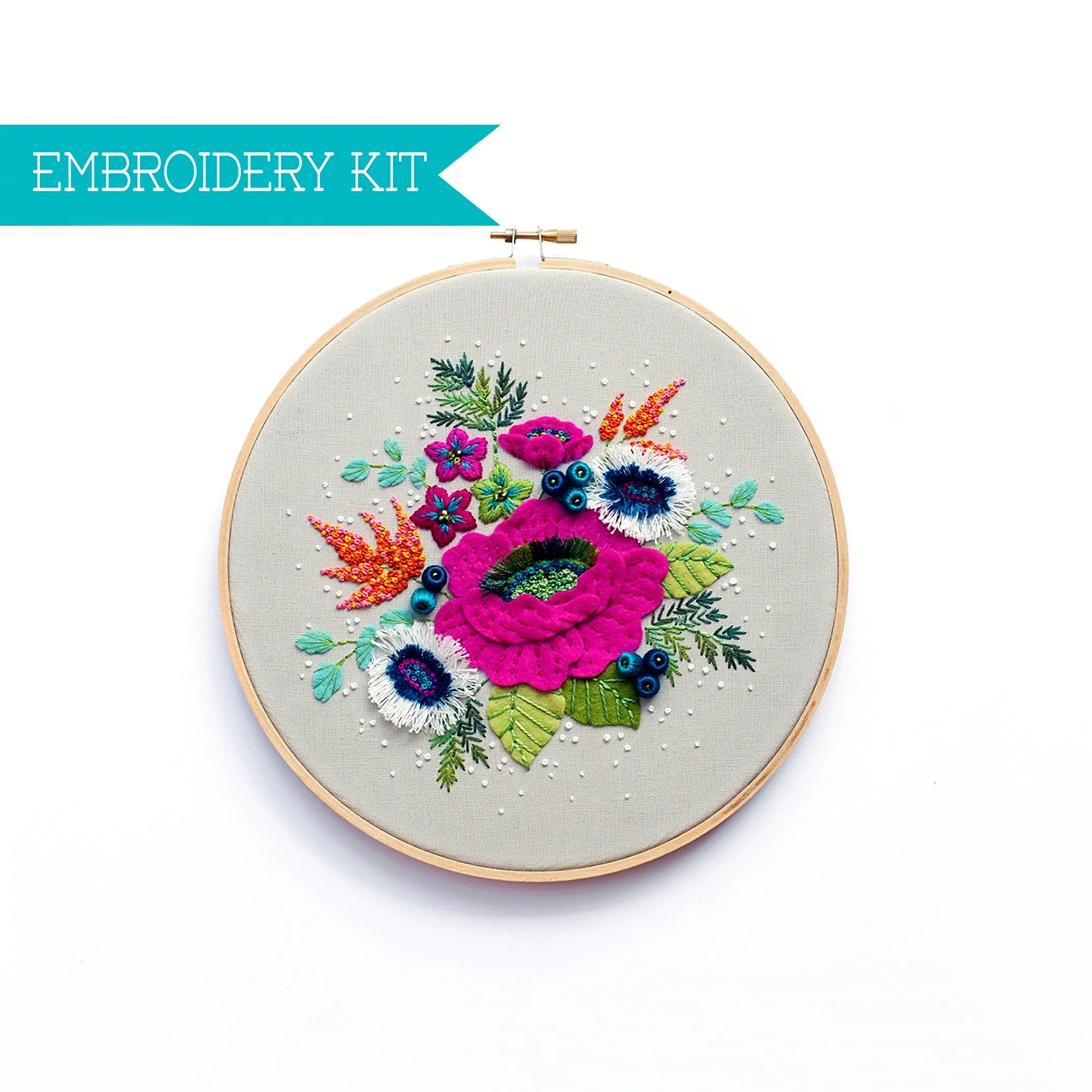 Winter Bouquet - Embroidery Supply Kit