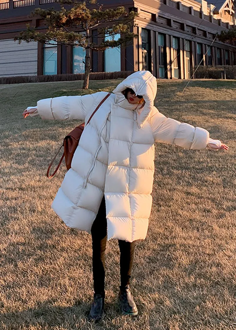 Winter Oversize Hooded Long Down Puffy Coat