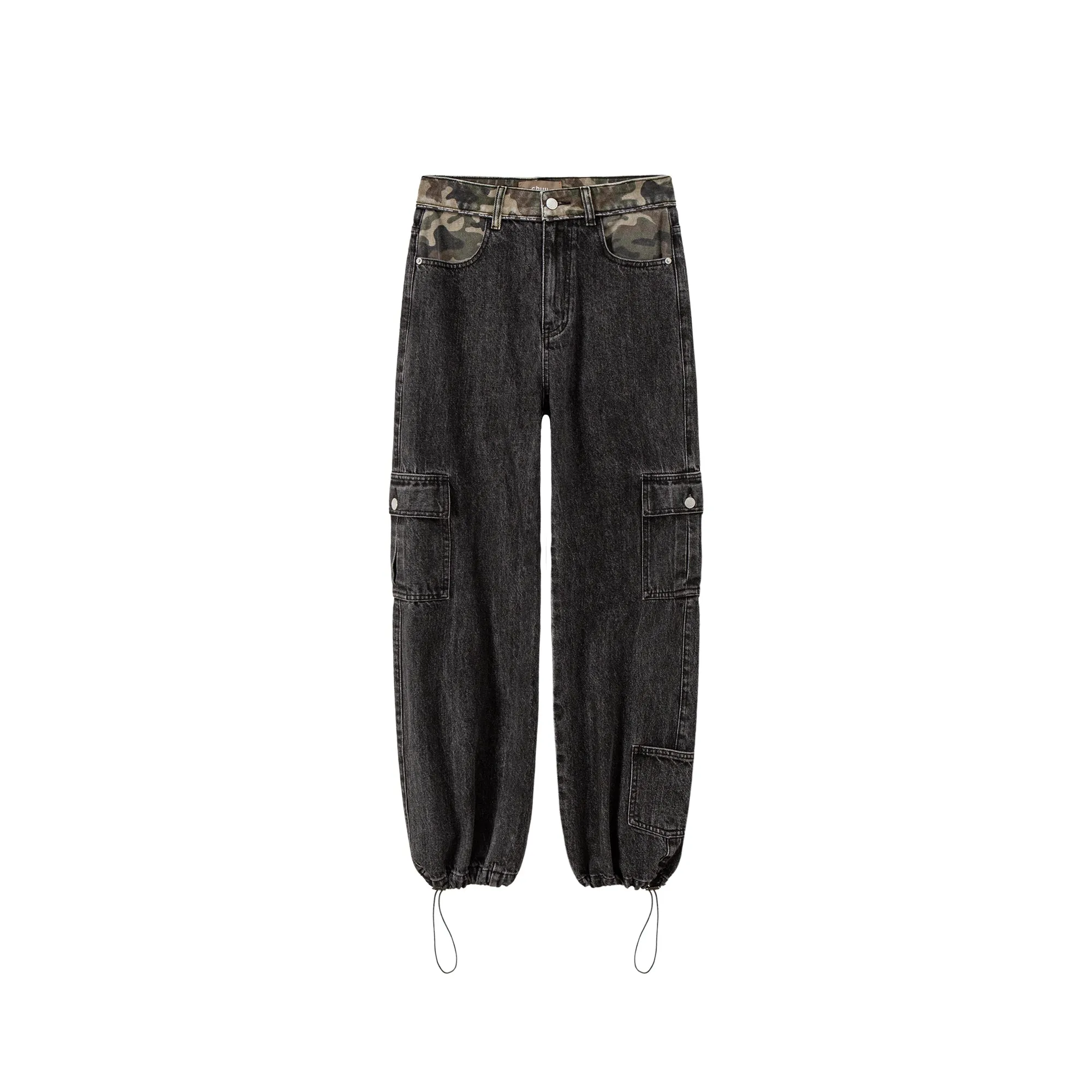 Winter Roadtrip Cargo String Straight Denim Jeans