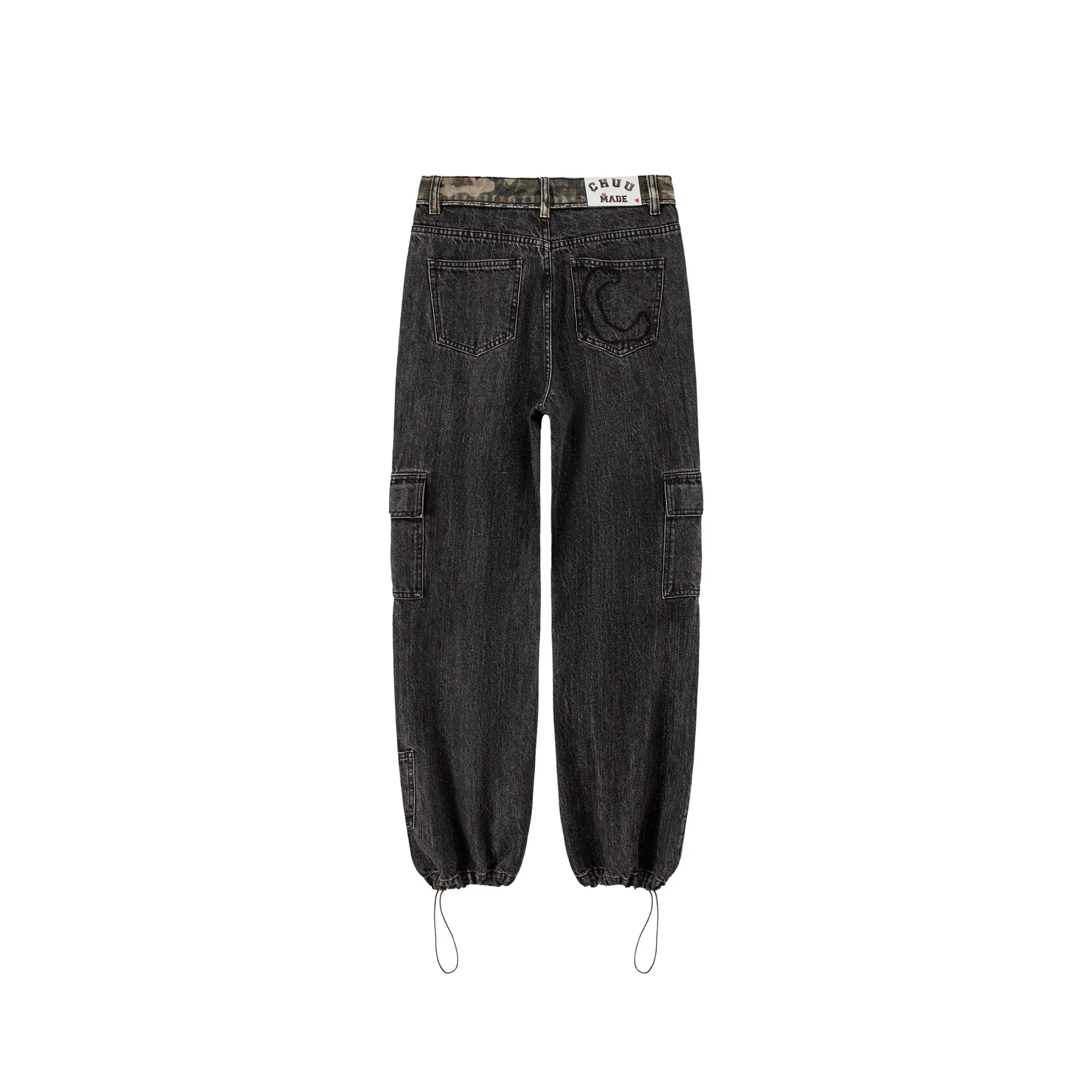 Winter Roadtrip Cargo String Straight Denim Jeans