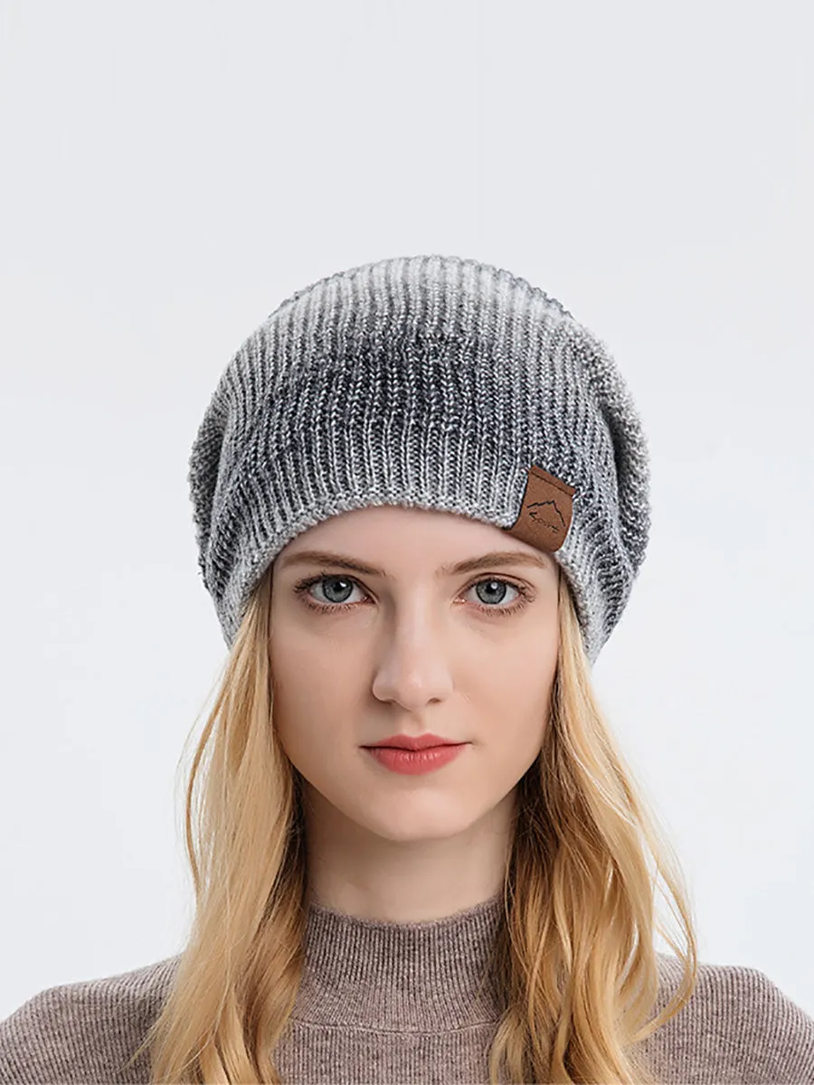 Women Winter Casual Keep Warm Gradient Knit Hat AH1021