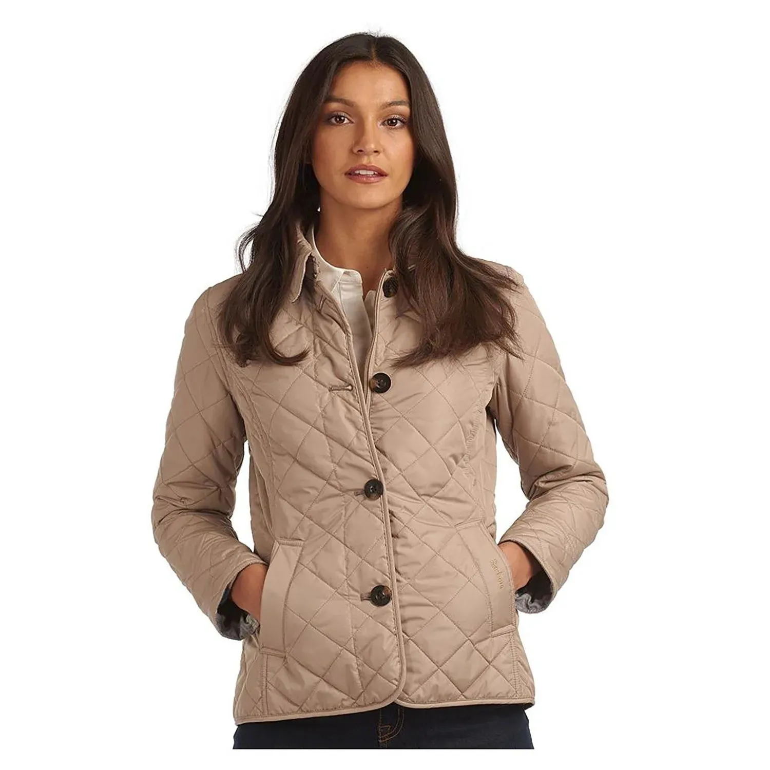 Women's Barbour Forth Quilt Coat (Tan)