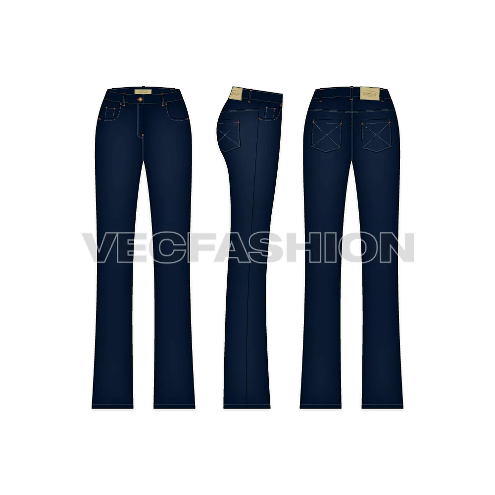 Women's Bootleg Denim Jeans