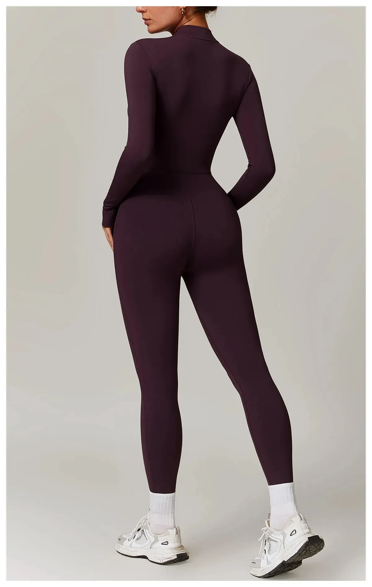 Women’s Gym Jumpsuit with Fleece Lining Winter Workout Outfit