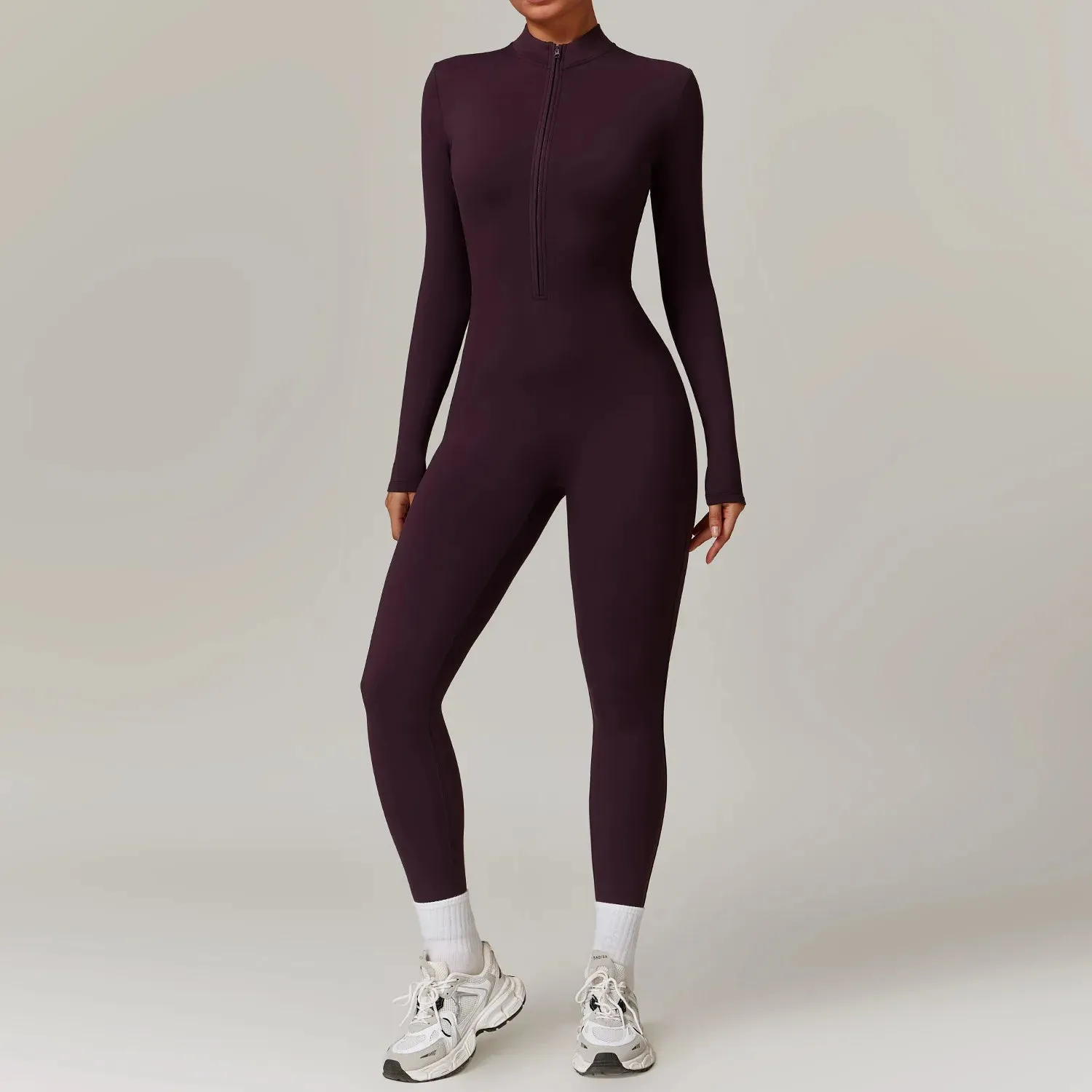 Women’s Gym Jumpsuit with Fleece Lining Winter Workout Outfit