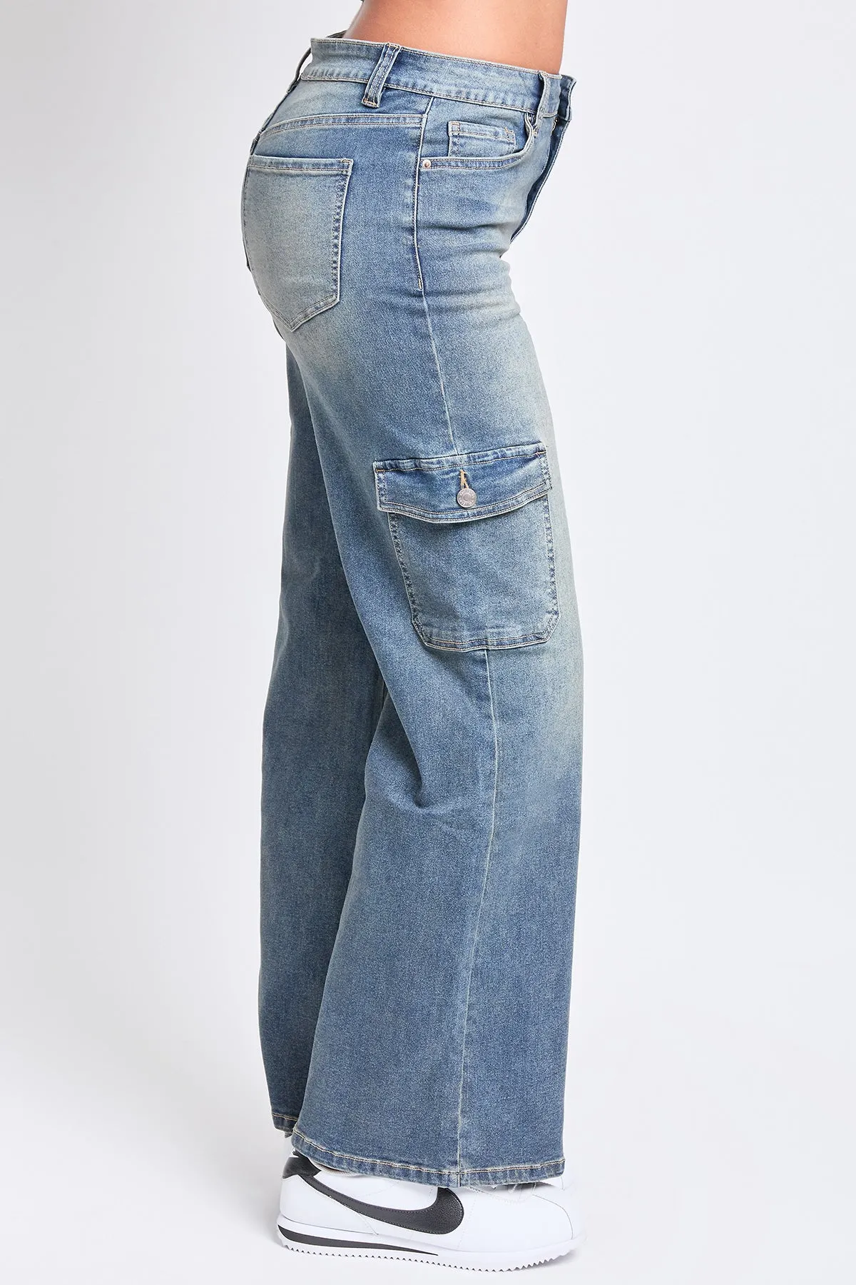 Women's High Rise Wide Leg Skater Cargo Jeans