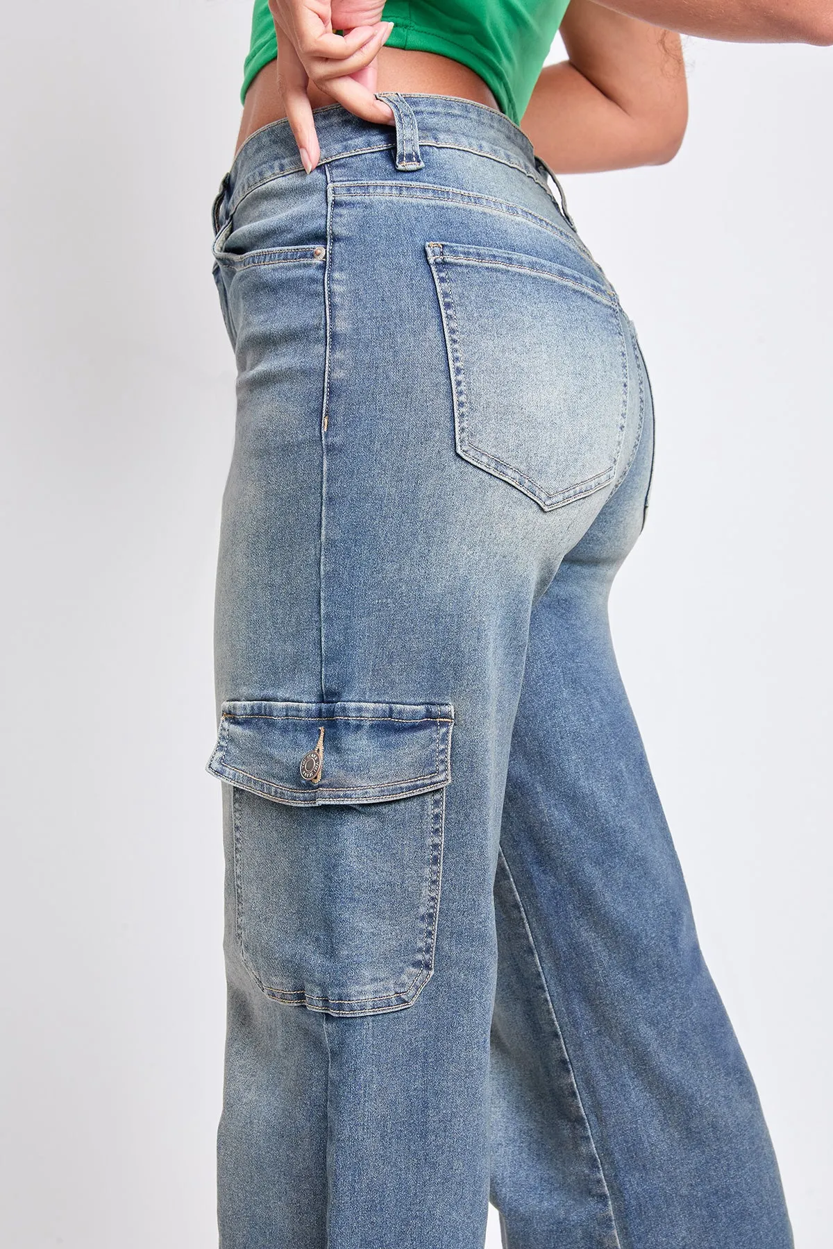 Women's High Rise Wide Leg Skater Cargo Jeans