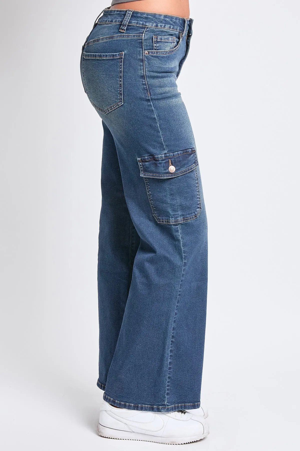 Women's High Rise Wide Leg Skater Cargo Jeans